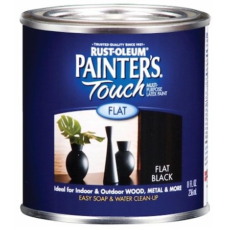 .50 Pint Flat Black Painters Touch Multi-Purpose Paint 1976-730